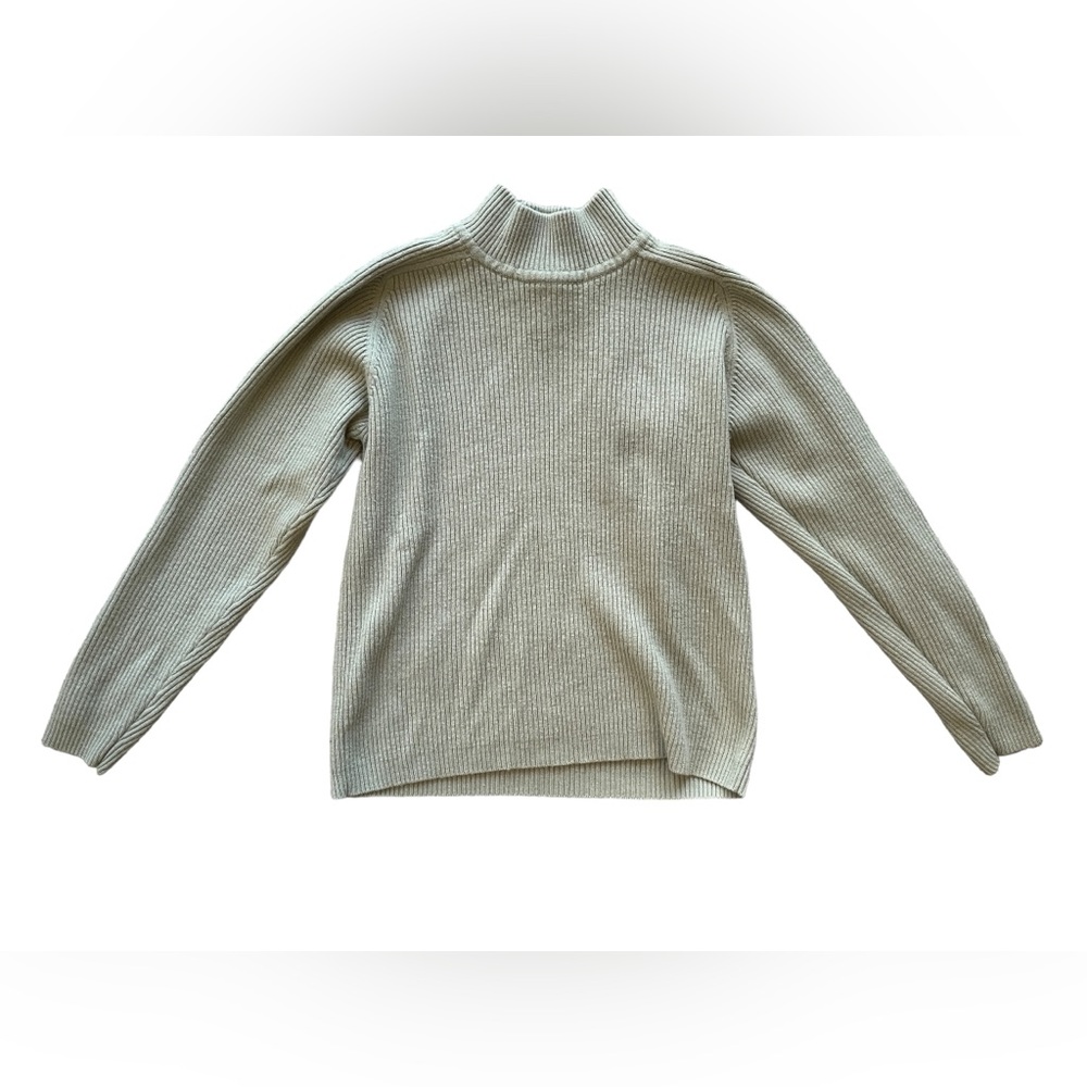 Vintage Wool Blend Ribbed Mock Neck Sweater